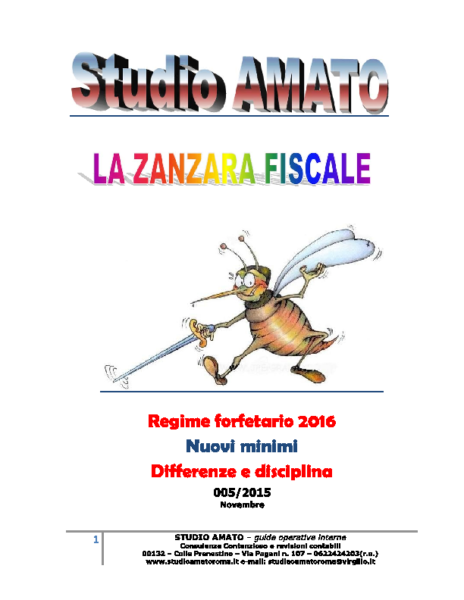 2015 Novembre Zanzara Regime forfetario