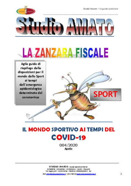 Zanzara 4 2020 Mondo sportivo