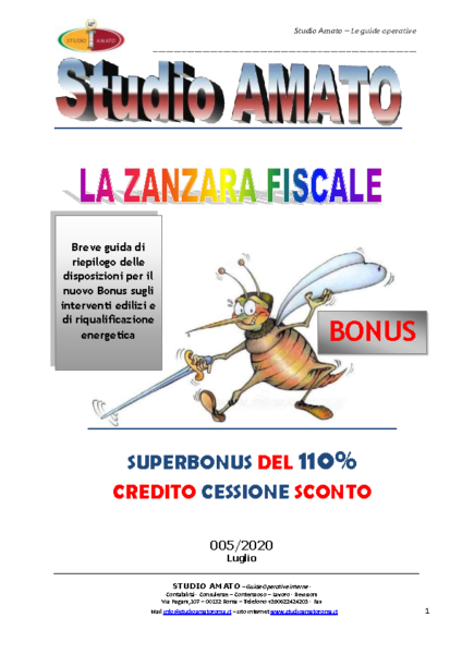 Zanzara 5 2020 Bonus 110%