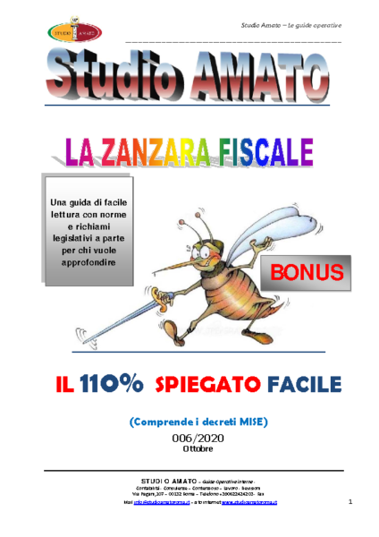 Zanzara 6 2020 Bonus 110% spiegato facile